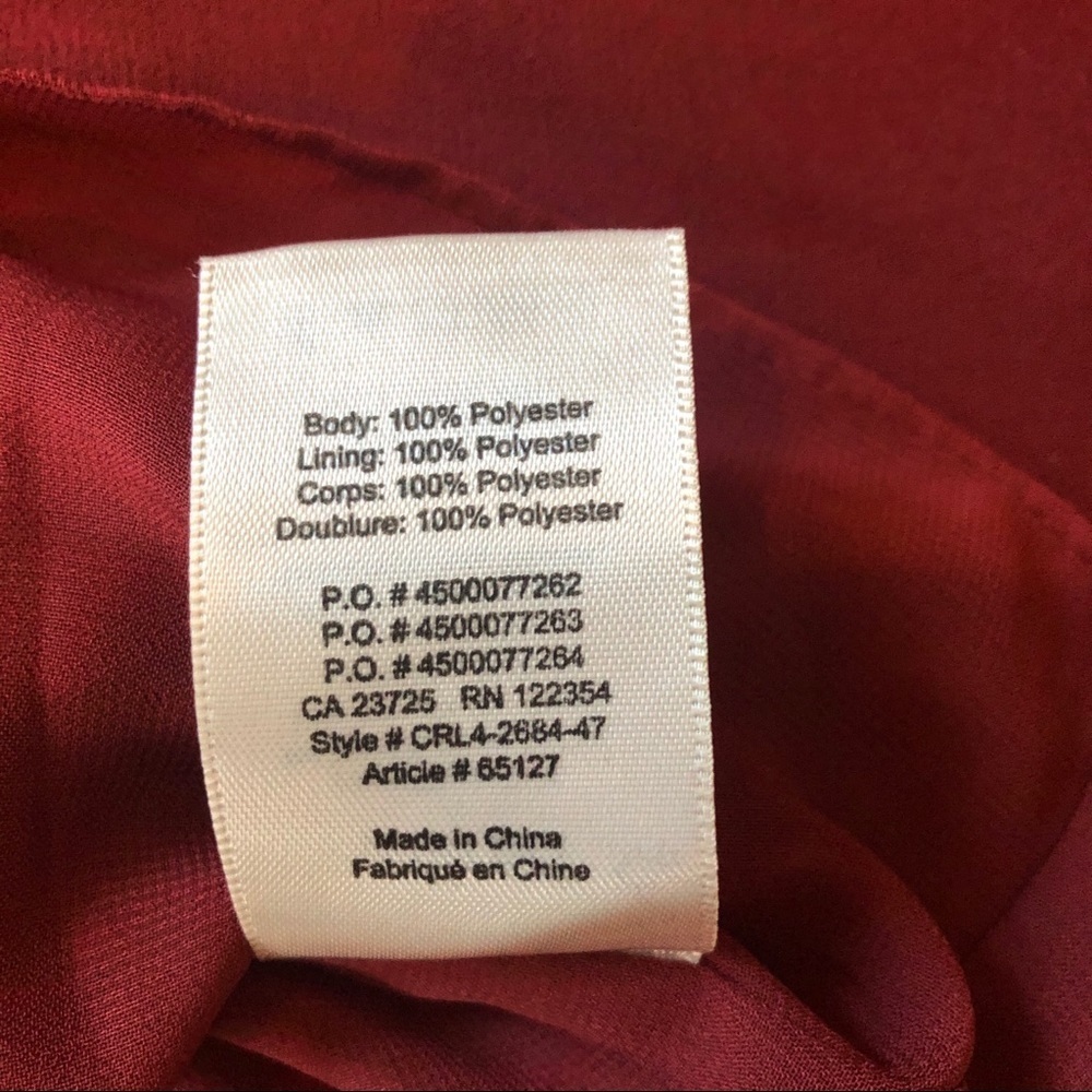 Wilfred Aritzia Orly Off-Shoulder Burgundy Wine Blouse | M - Picture 4 of 5